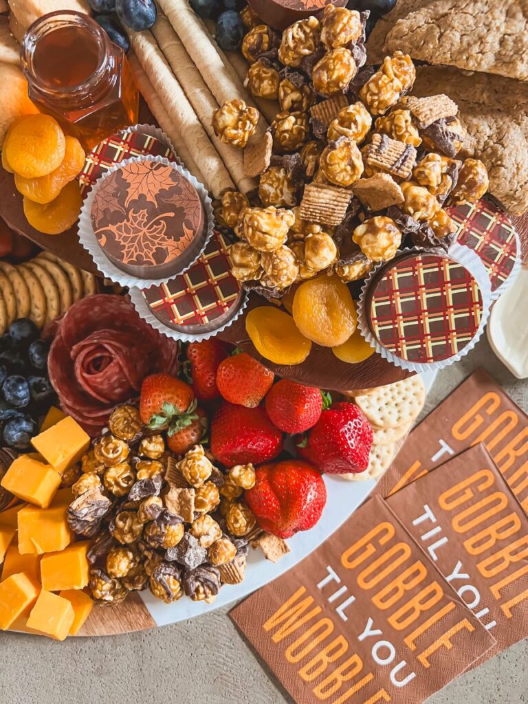 Close-up of Thanksgiving Food Board