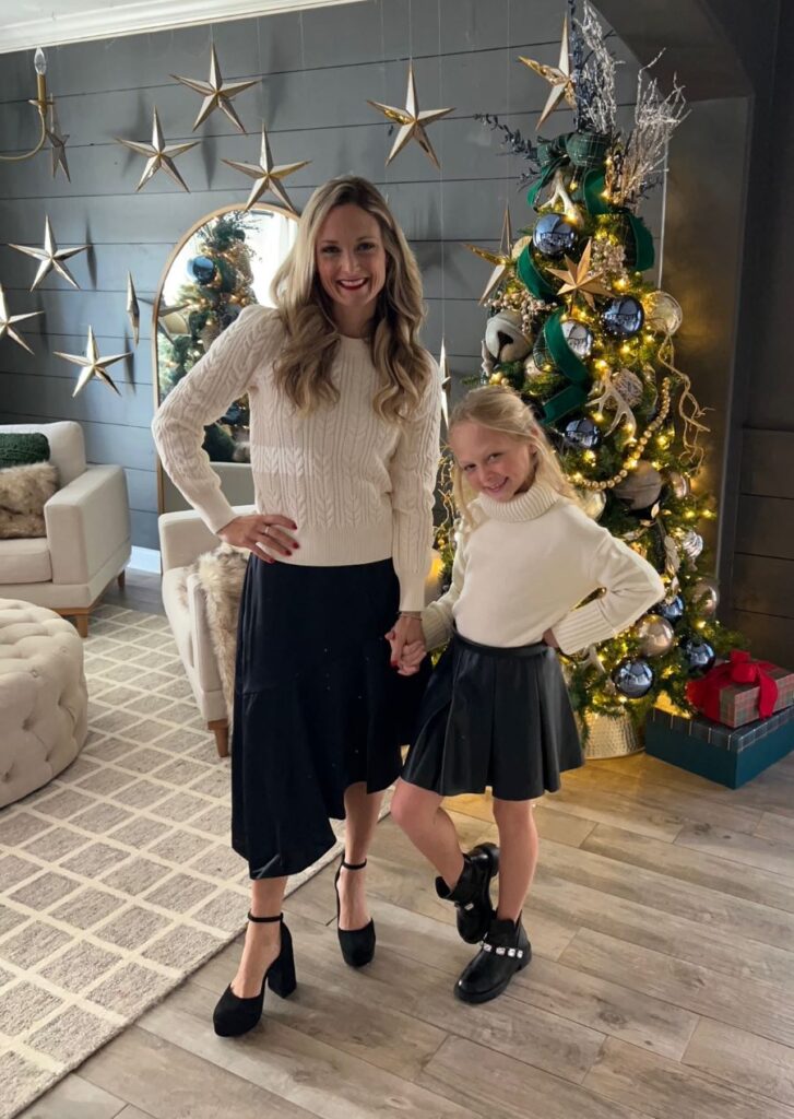 Matching holiday outfits on sale for mom and daughter