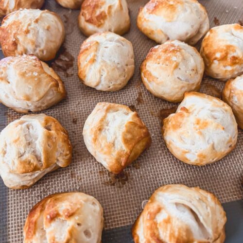 Soft pretzel bites made from canned biscuits