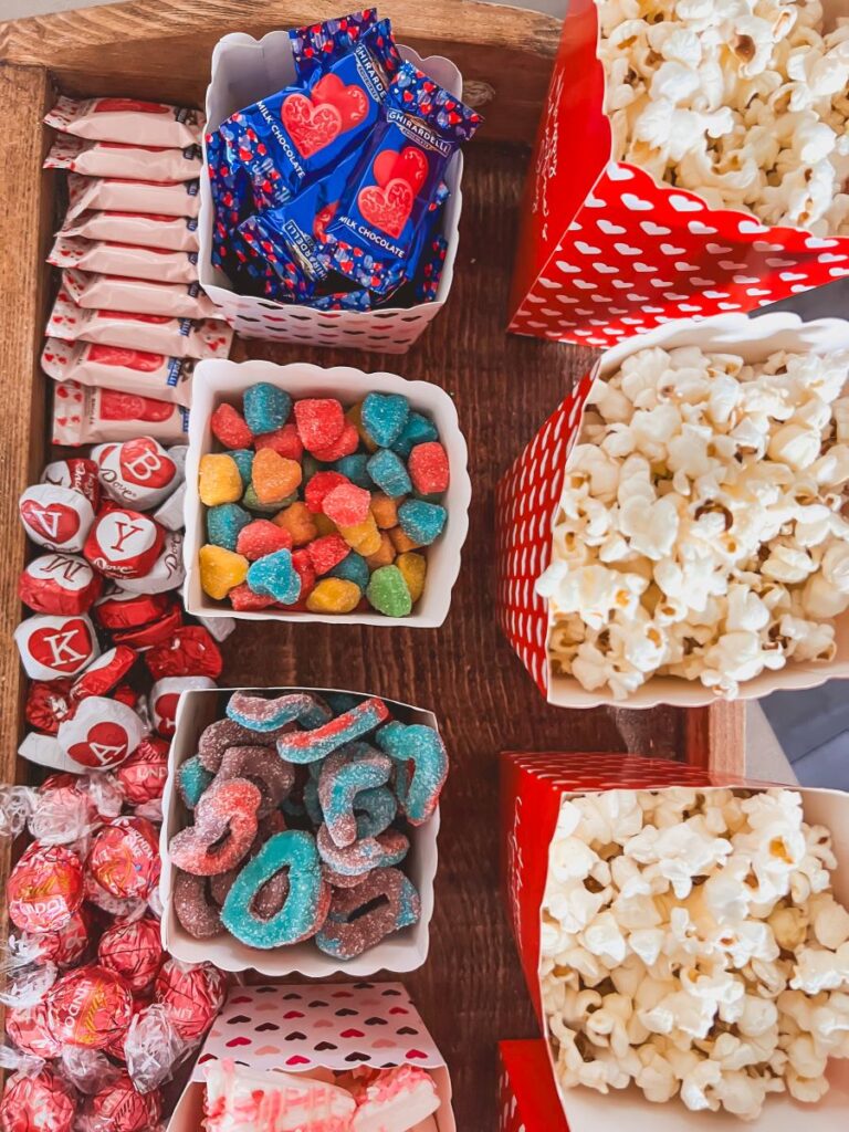 Movie Board treats in popcorn holders