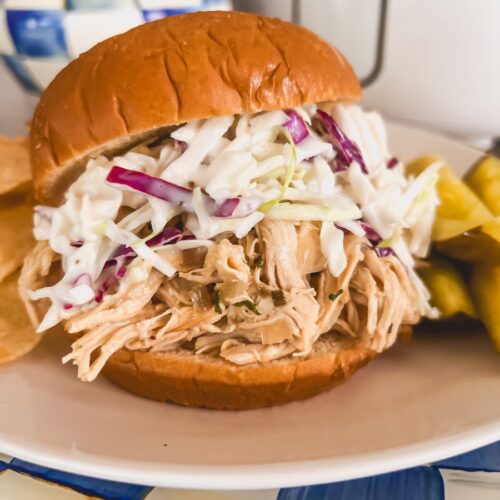 Close-up of Crockpot Honey Mustard Chicken