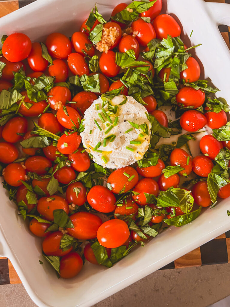 You Will Love This Easy Boursin And Tomato Tortellini Bake!