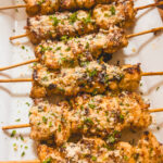 Chicken on skewers for a tasty dinner