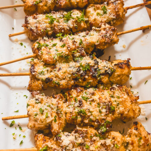 Chicken on skewers for a tasty dinner