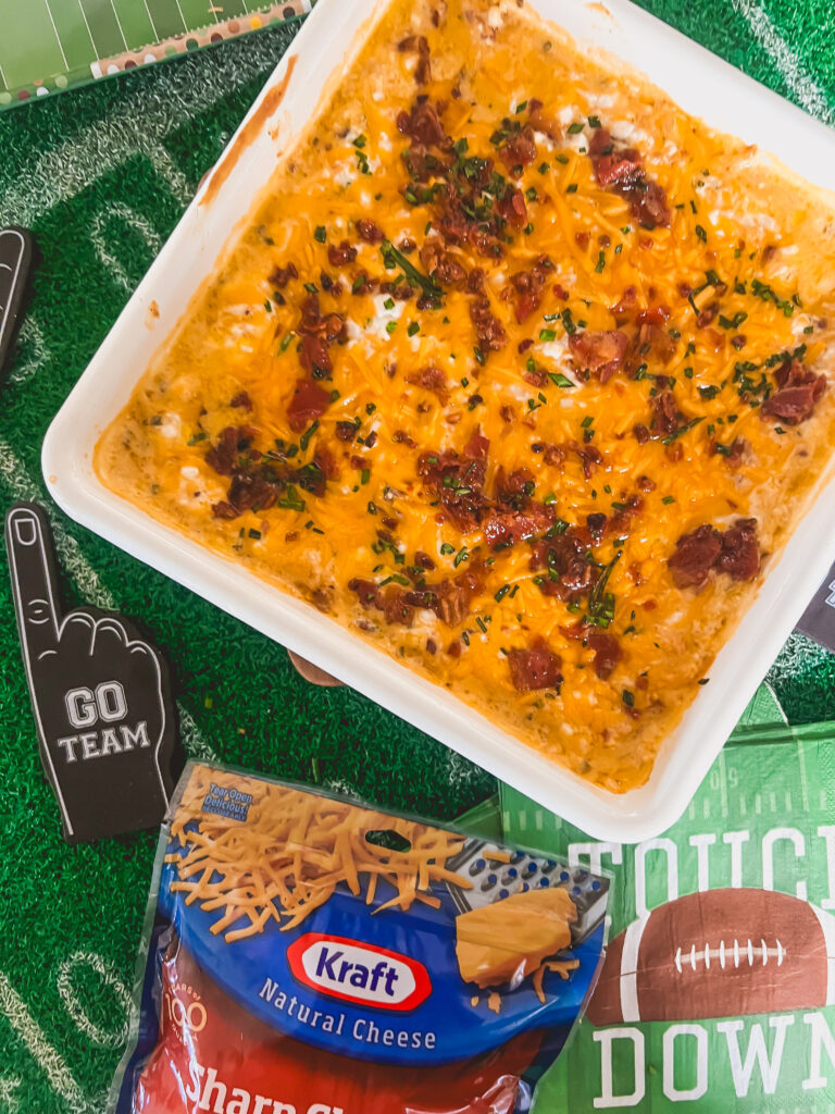 Close-up of Loaded Baked Potato Dip