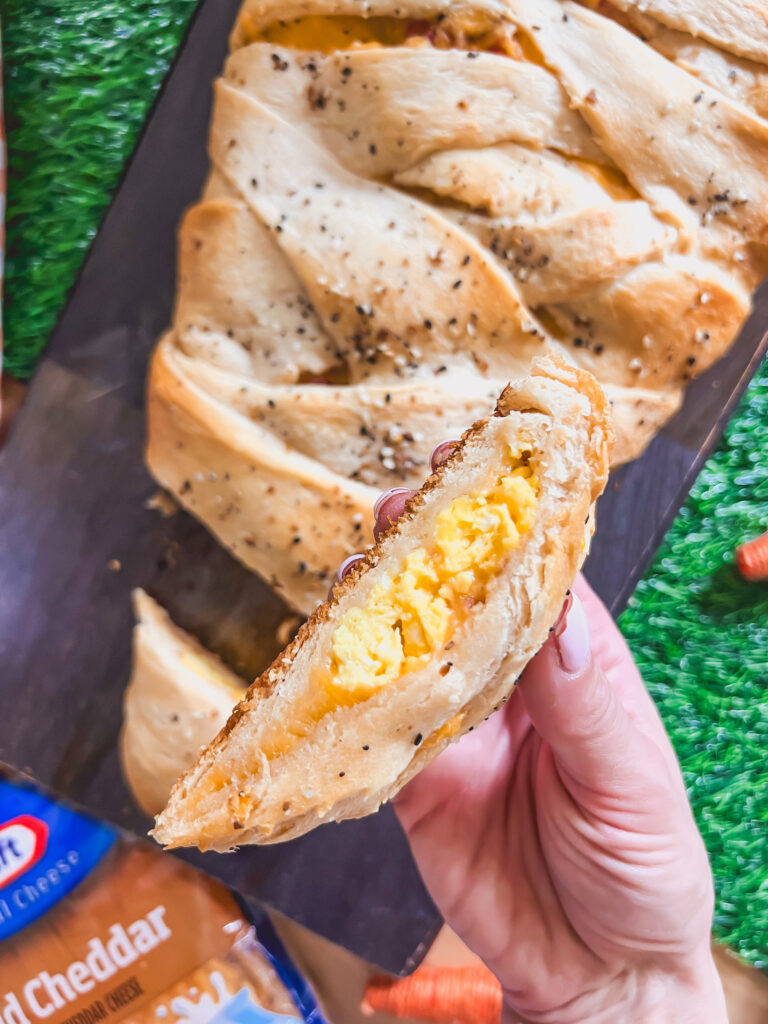 Close-up of crescent roll carrot