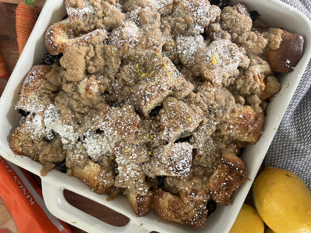 Close-up of Lemon Blueberry French Toast