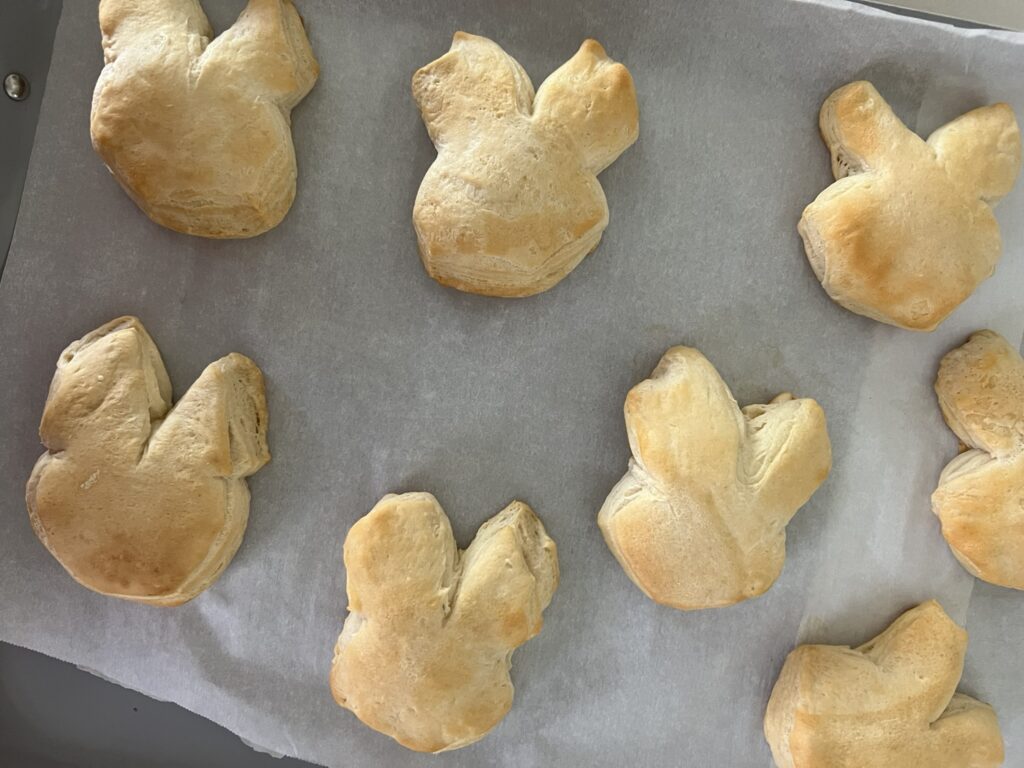 Bunny Biscuits on a tray