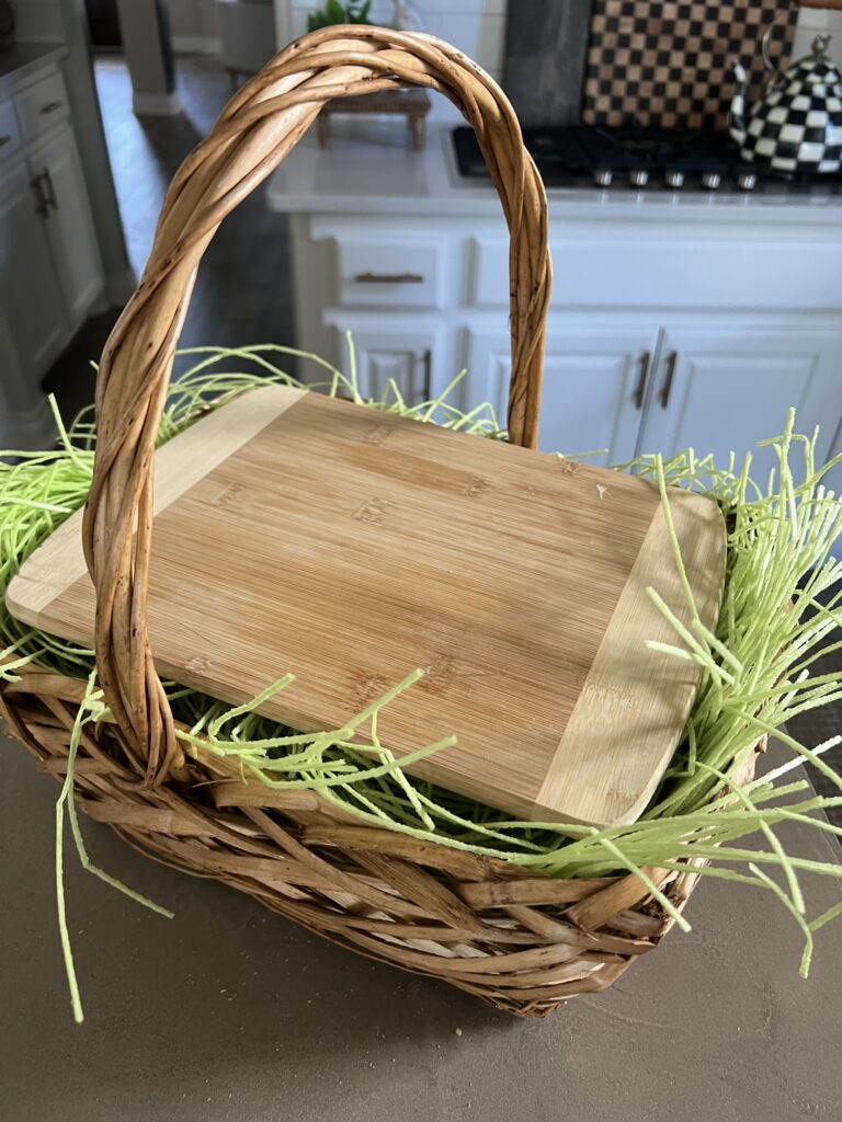 Easter basket with serving board