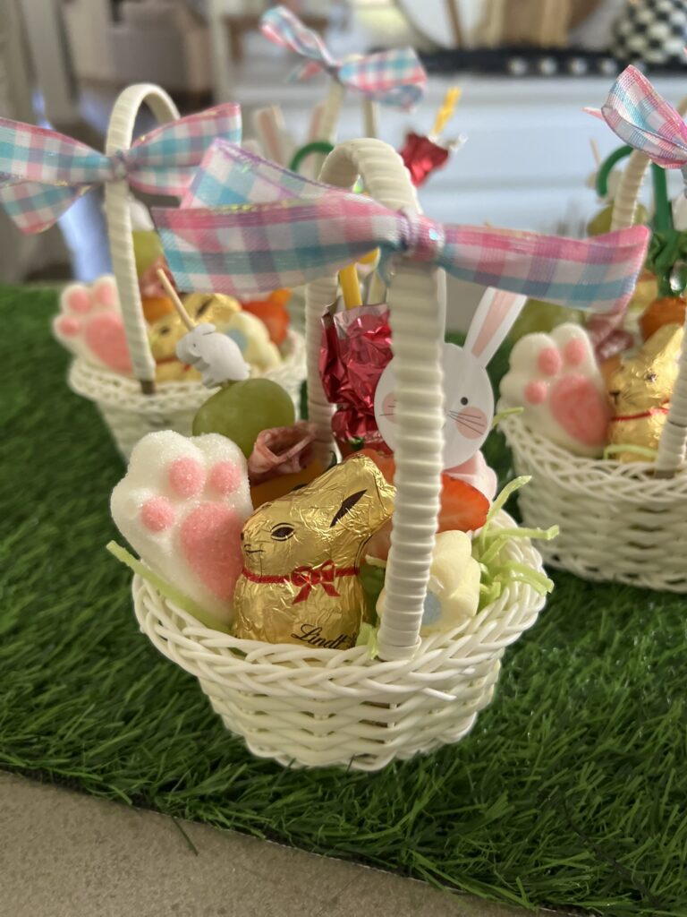Mini Easter Baskets with sweet treats