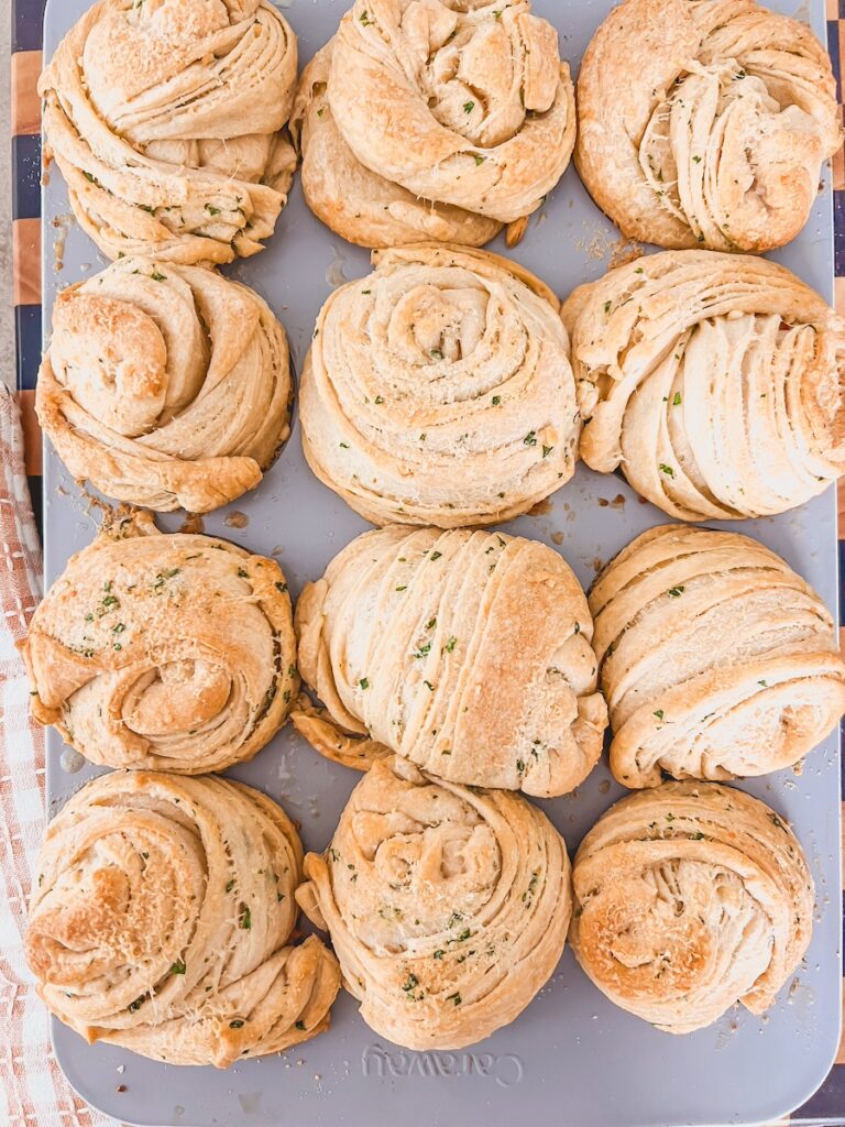 cruffins in a muffin tray