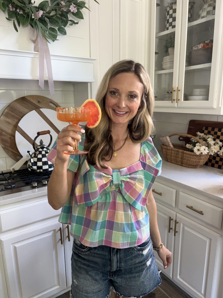 Leanna with a Tropical Orange Margarita for Easter