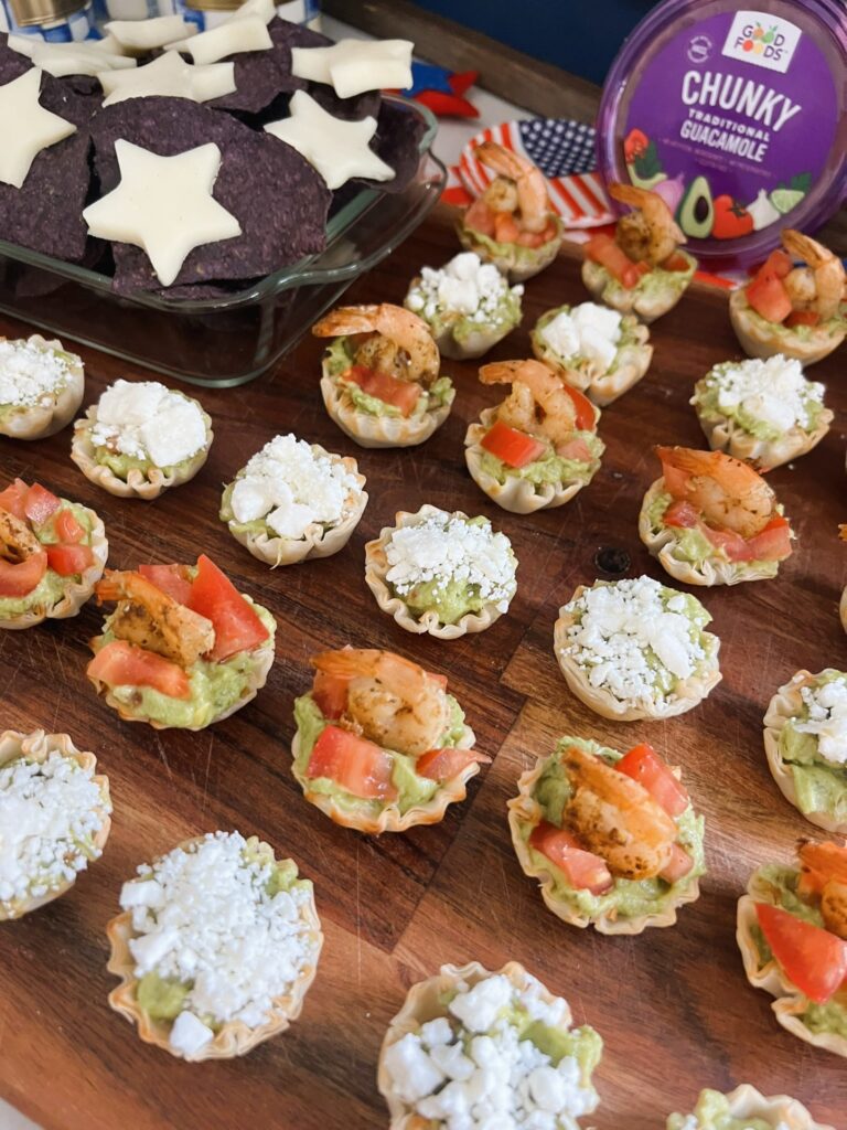 Close-up of Firecracker Guacamole Cups