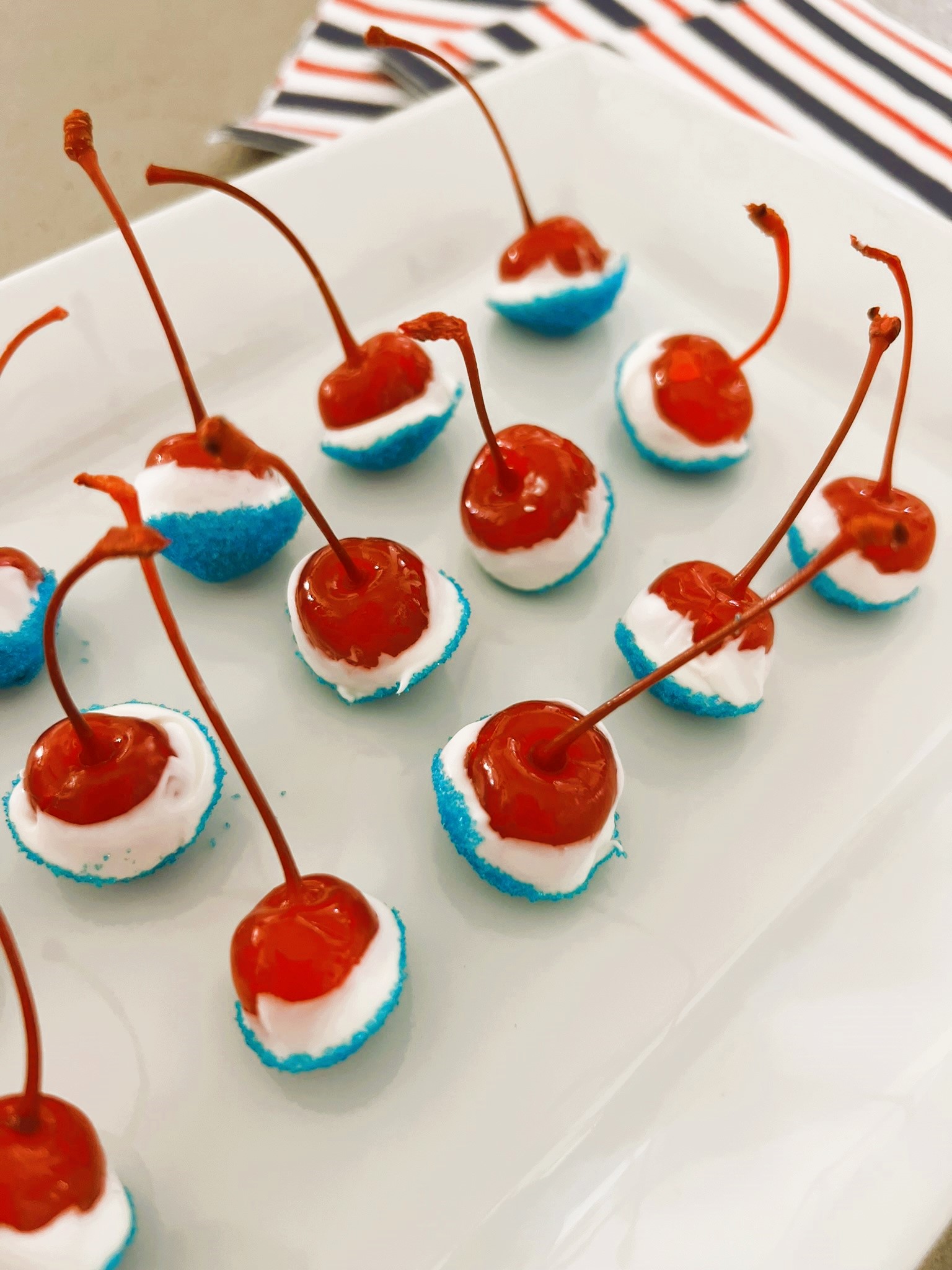 How to Make Boozy Patriotic Cherries