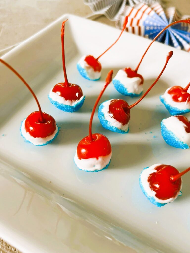 Boozy Patriotic Cherries for the 4th of July
