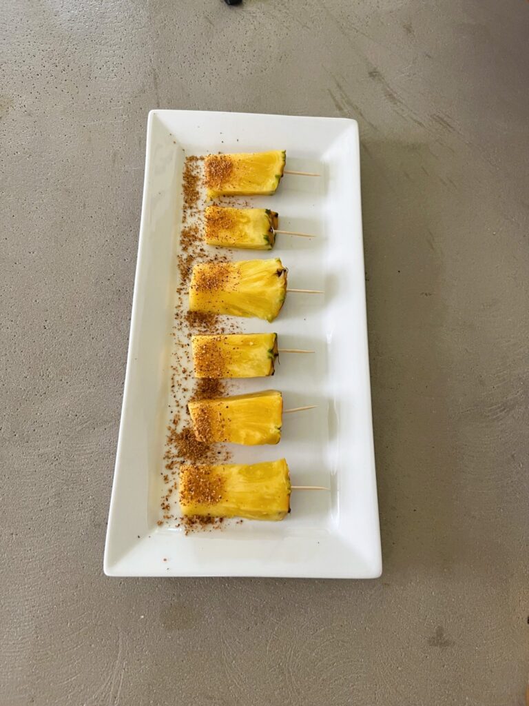 Bite-Size Pineapples soaked in tequila