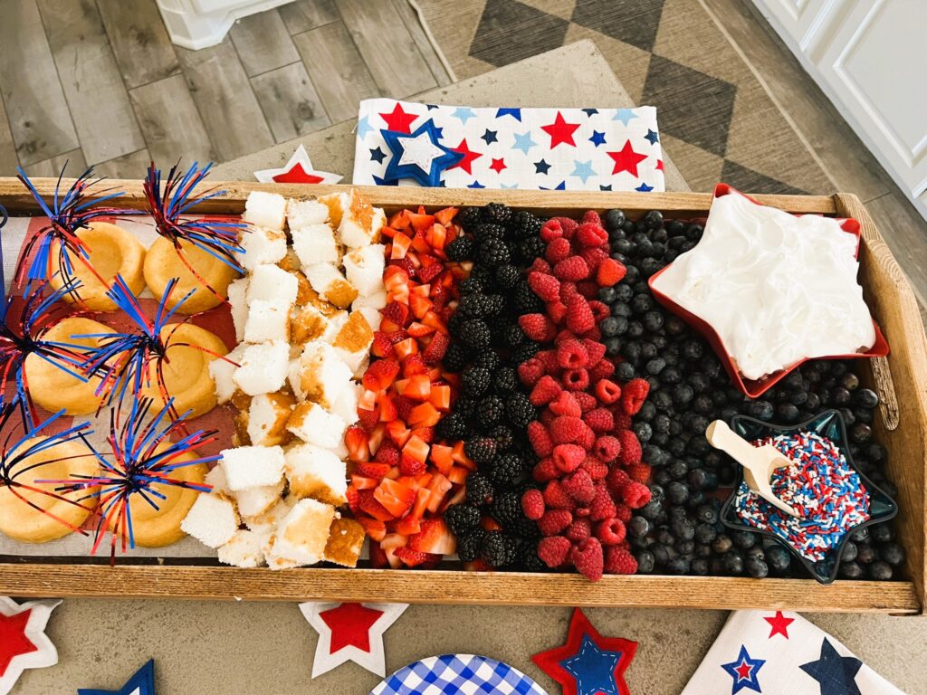 DIY Berry Shortcake Bar for 4th of July