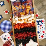 Berry Shortcake Bar on a rectangular wood tray