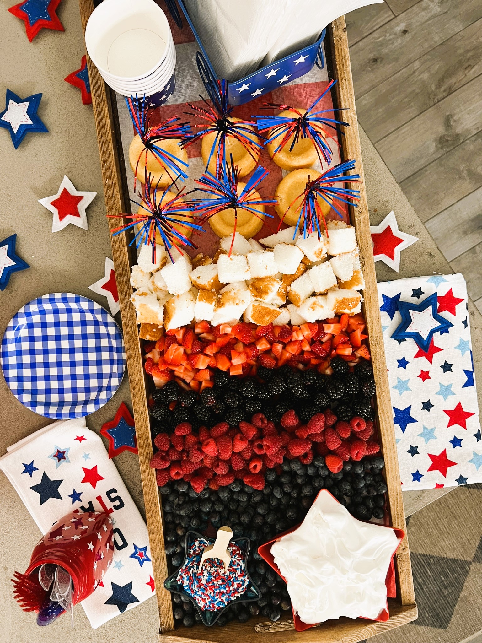 We Love This Pretty and Patriotic DIY Berry Shortcake Bar