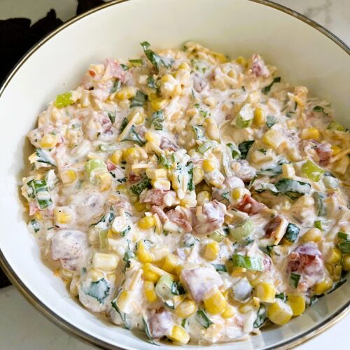 Close-up of Mexican Corn Dip