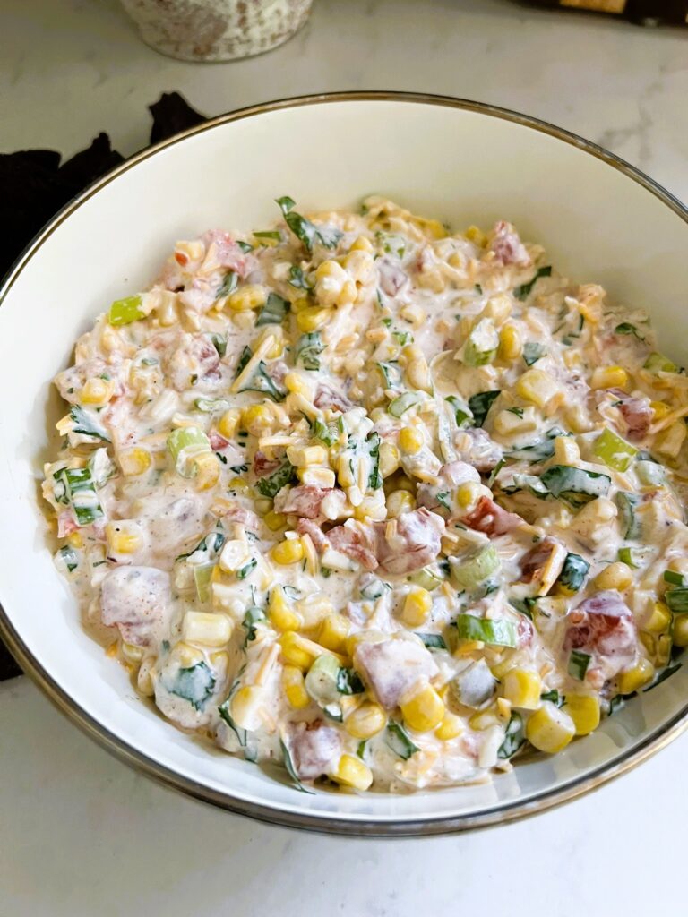 Close-up of Mexican Corn Dip