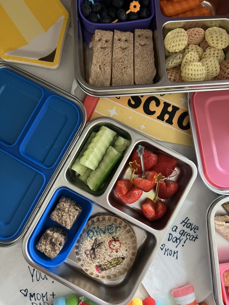 Bento Box full of a children's school lunch
