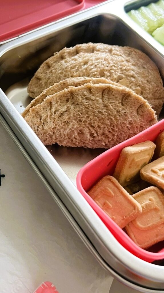 Sandwich cut in a cute fold with an empanada tool