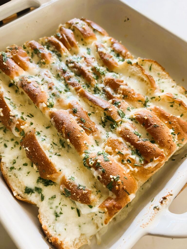 Garlic Bread Hack made out of Hawaiian Rolls