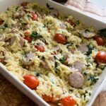 Viral Spinach and Artichoke Orzo Bake