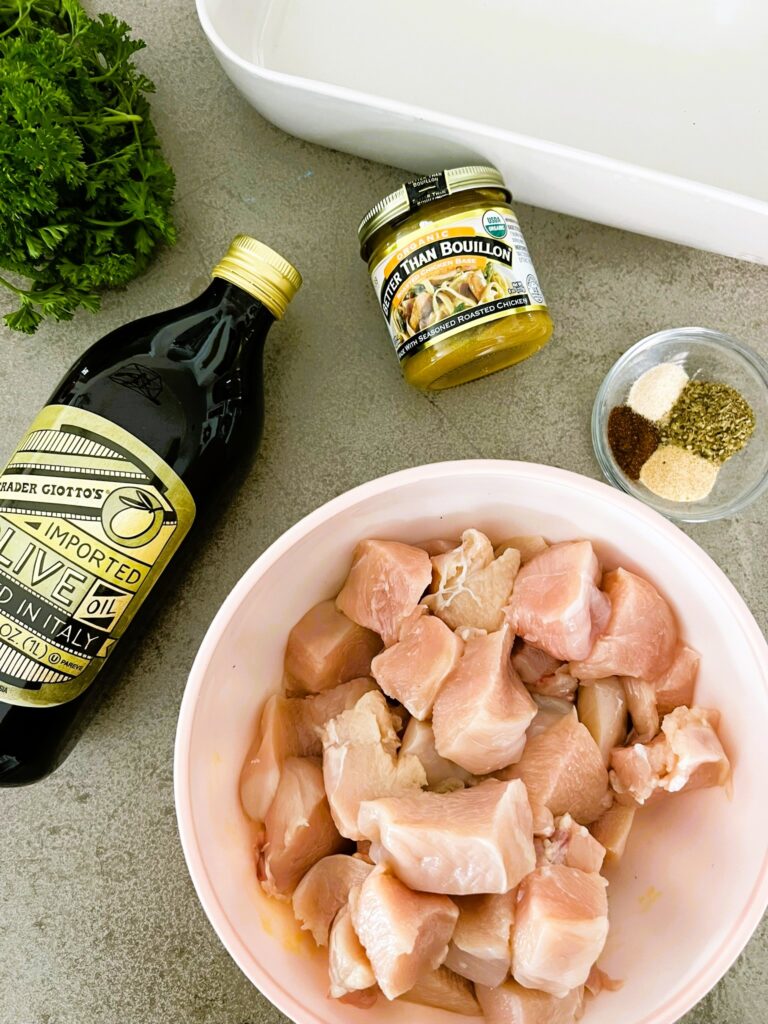 Ingredients for Baked Chicken Bites
