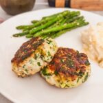simple spinach and feta turkey burger