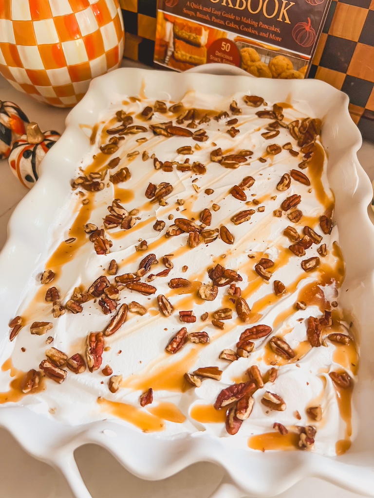 pumpkin delight squares served at a fall holiday gathering