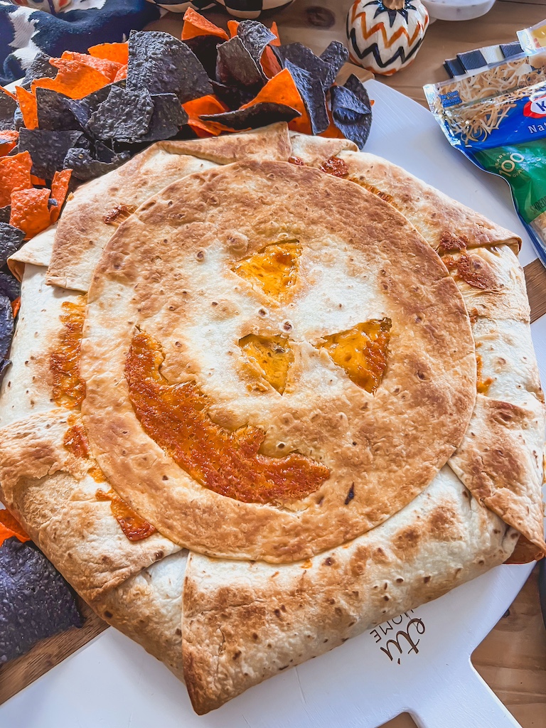 This Cheesy Jack-O’-Lantern Quesadilla Is the Ultimate Easy Halloween Dinner