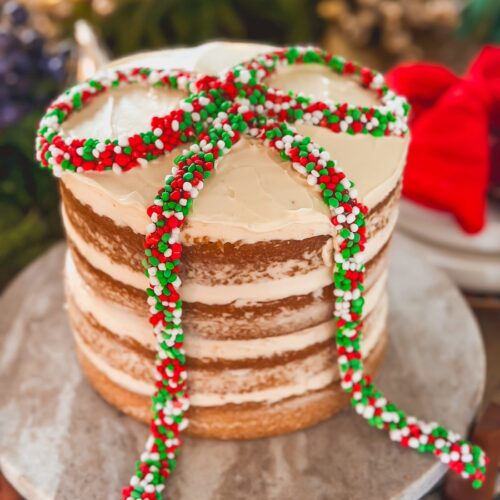 christmas cake hack using nerd rop