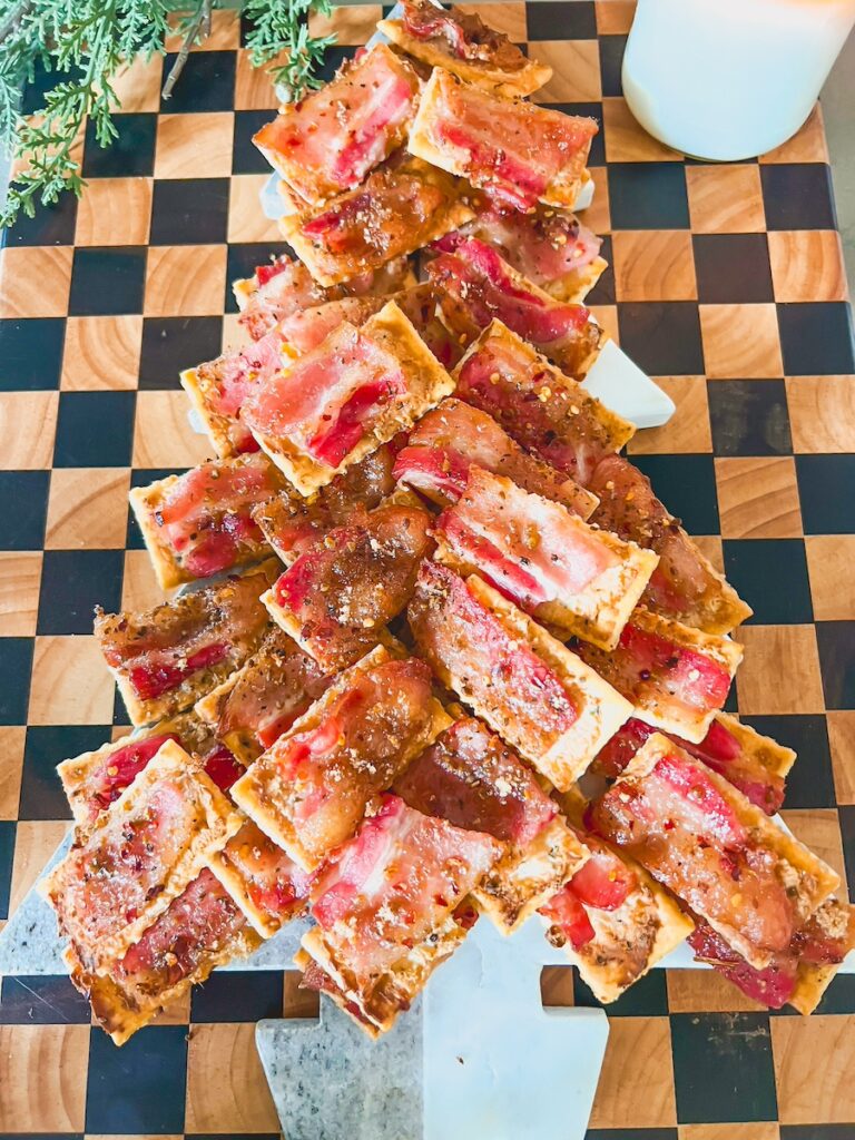 Boursin Candied Bacon Crackers