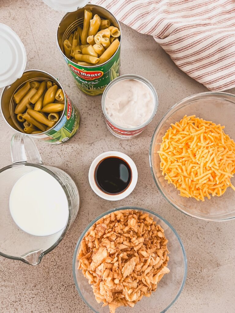 ingredients for green bean casserole