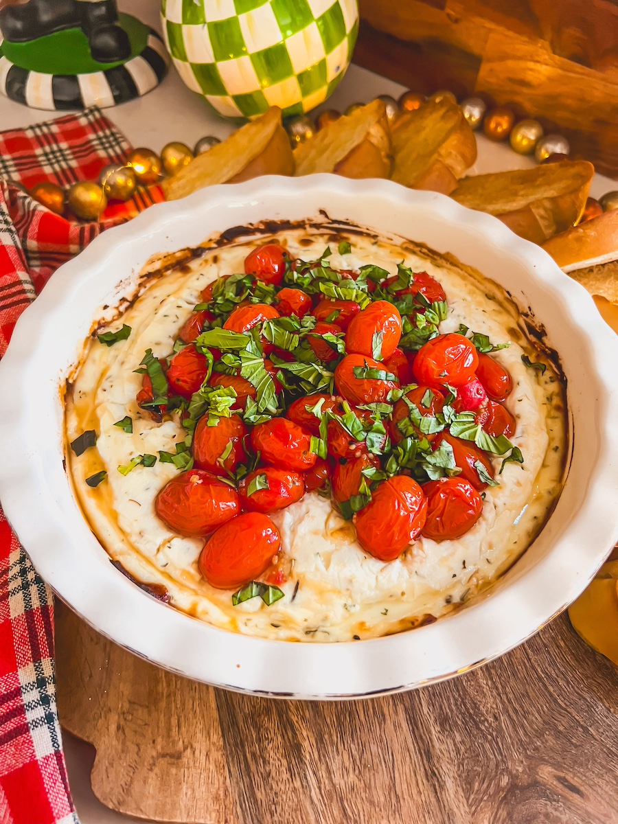Creamy Baked Ricotta Dip with Roasted Cherry Tomatoes