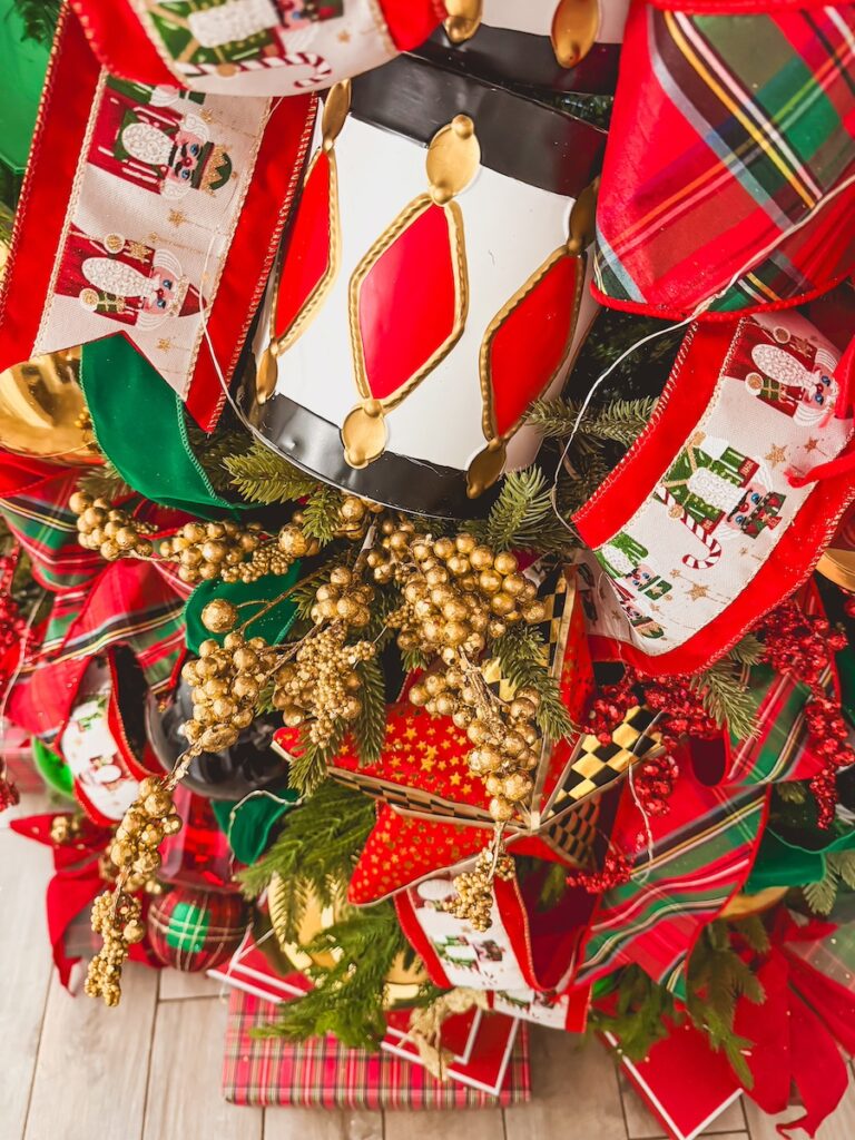 close up up of picks for christmas tree