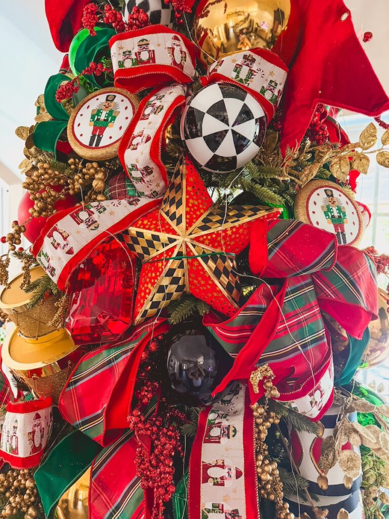 tartan plaid nutcracker christmas tree