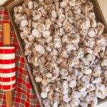 ritz bits puppy chow on baking sheet