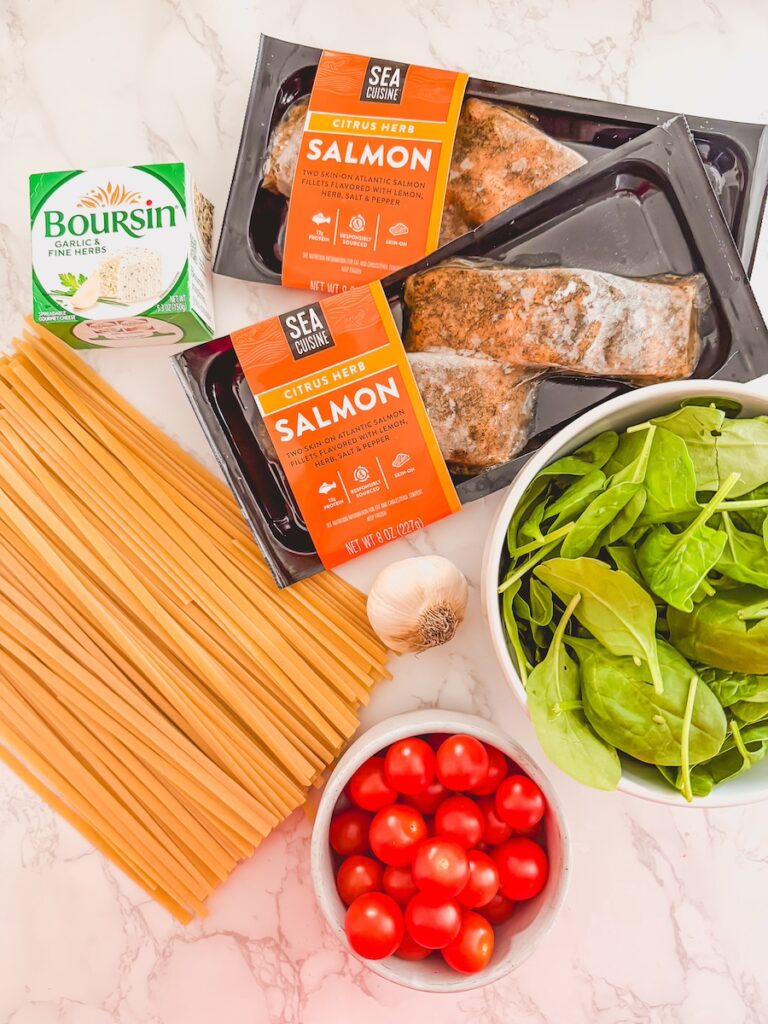 baked salmon pasta ingredients