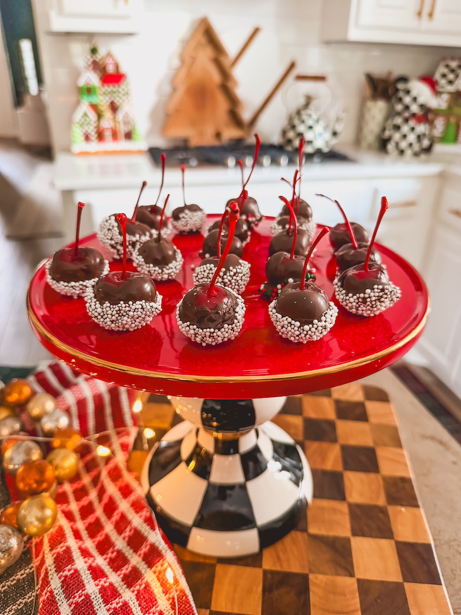 Dark Chocolate Boozy Cherries