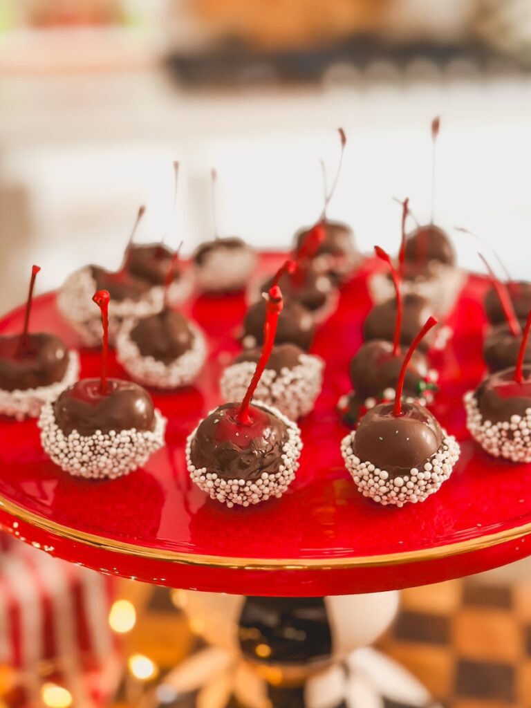 chocolate dipped boozy cherry