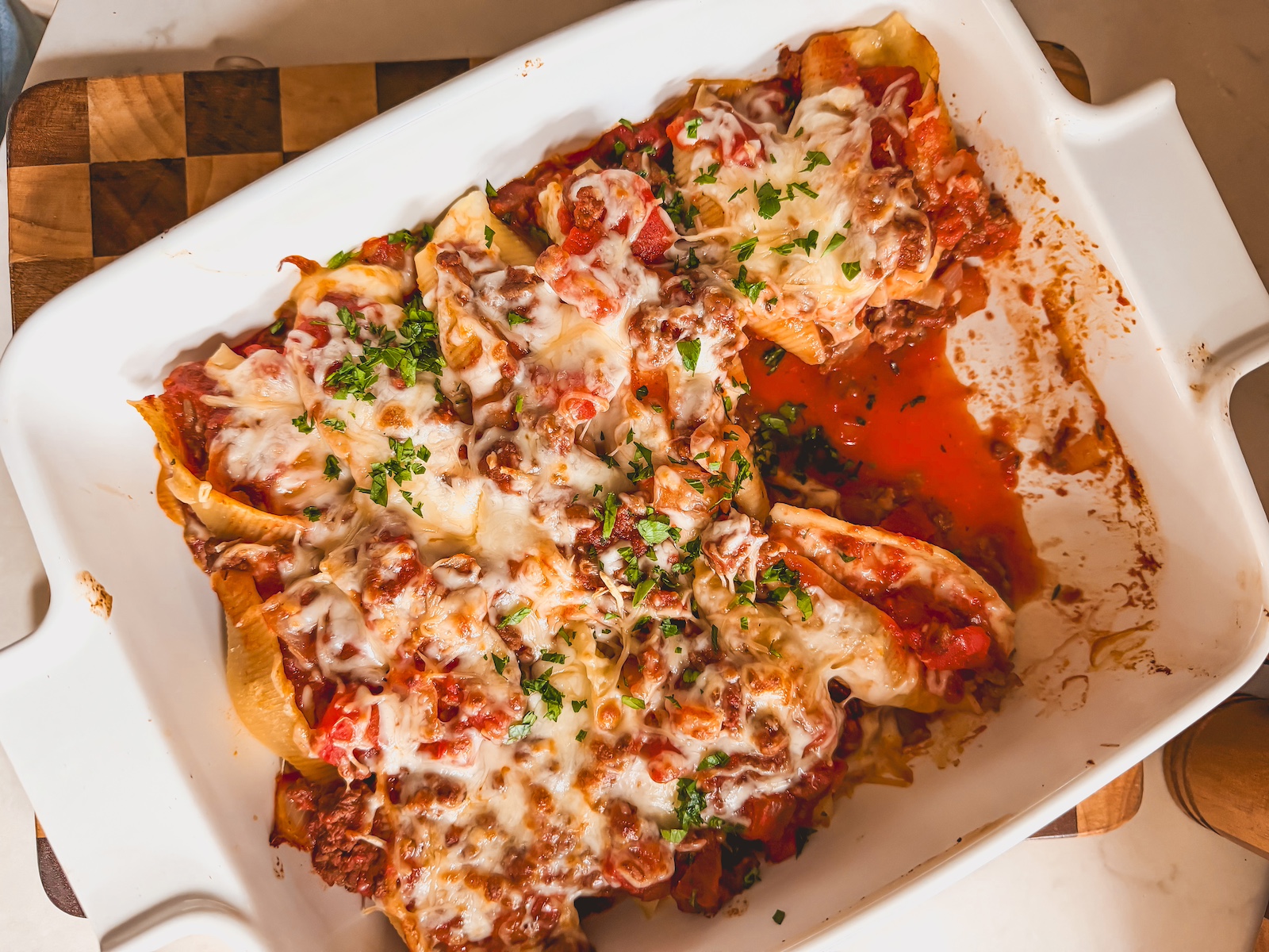 Beef and Ricotta Stuffed Shells
