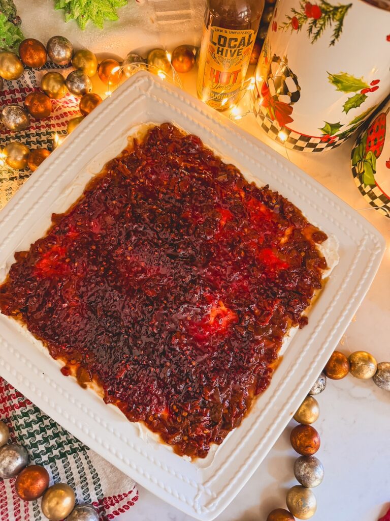 jam layered on top
