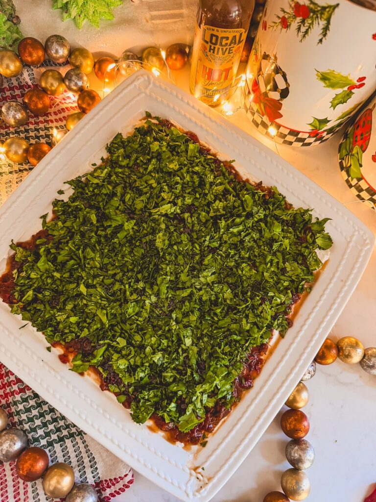 cilantro next layer on top of jam