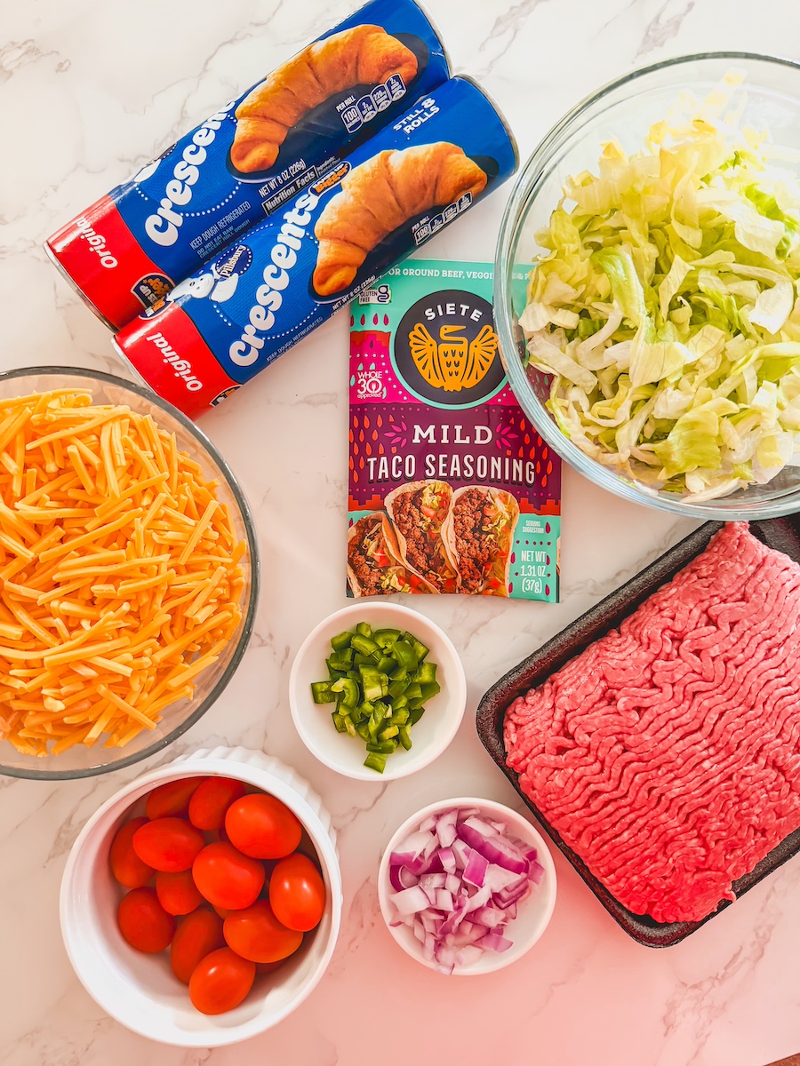 taco wreath ingredients