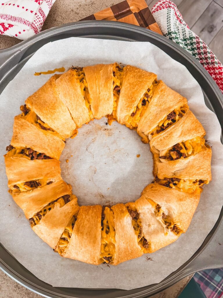 cooked taco wreath