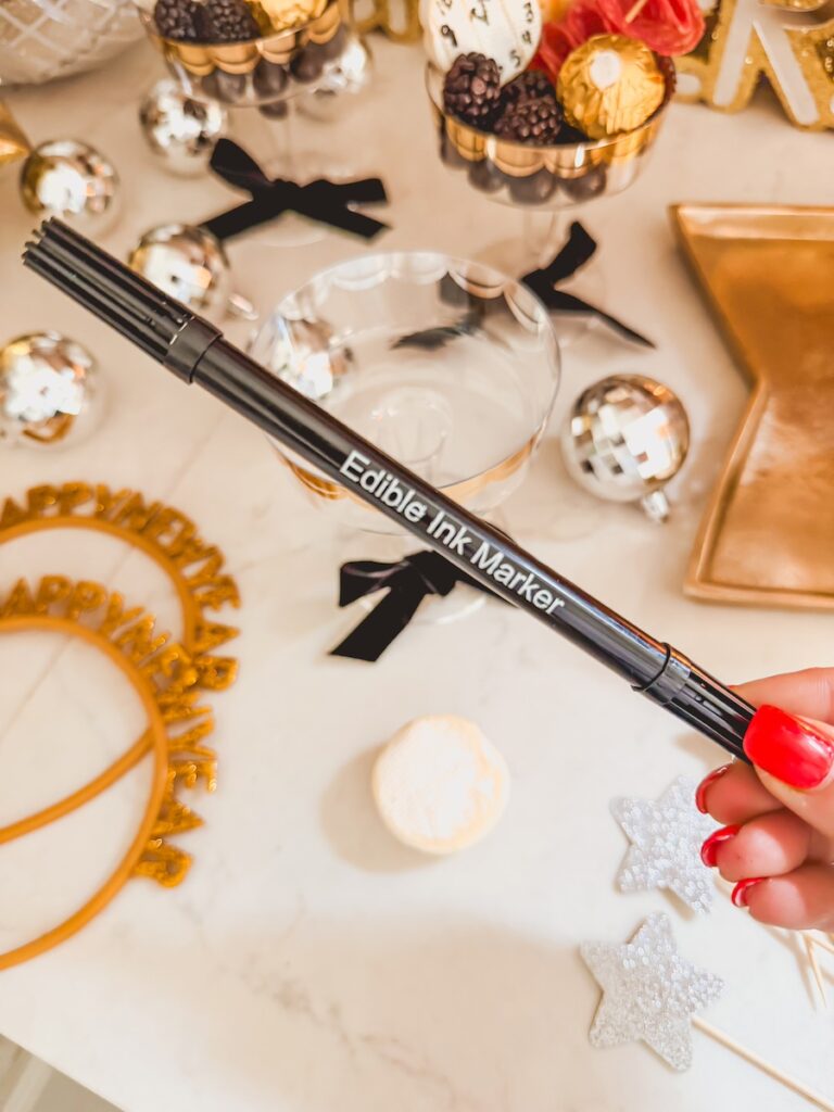 black edible marker