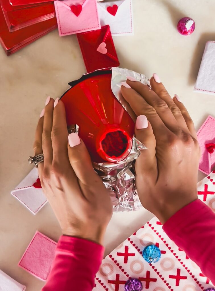 wrap the funnel with aluminum foil